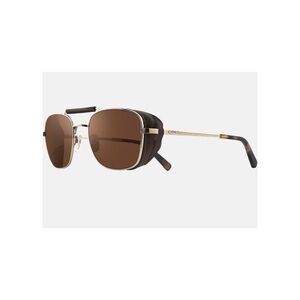 Revo Gold Frame Sunglasses with Brown Lenses and Dark Brown Side Shields